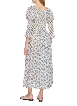 背面 - 点击放大 - DÔEN - Kaira Floral Puff Sleeve Midi Dress