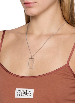 正面 -点击放大 - MAISON MARGIELA - Four Stitch Rectangle Necklace