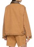 背面 - 点击放大 - FOUND - Floral Embroidered Leather Collar Cotton Canvas Work Jacket