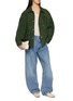 模特儿示范图 - 点击放大 - FOUND - Gem Stud Suede Leather Jacket