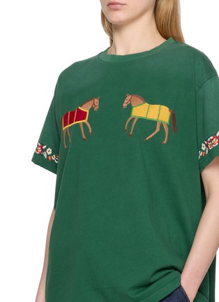  - FOUND - Horse Embroidered Cotton T-Shirt