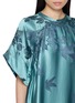  - KATLIAX - x Lane Crawford Short Sleeve Crewneck Silk Wadding Satin Dress
