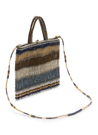 细节 - 点击放大 - IMAYIN - Monstera Beaded Cotton Carryall Bag
