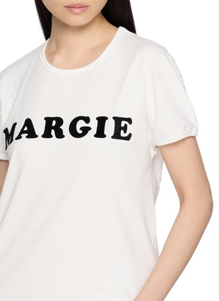  - MM6 MAISON MARGIELA - Margie Logo Raglan Sleeve Cotton T-Shirt