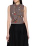 首图 - 点击放大 - MM6 MAISON MARGIELA - Sleeveless Floral Print Draped Open Back Top