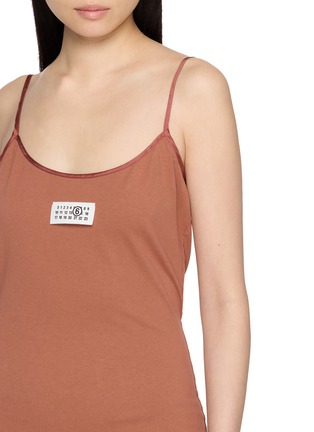  - MM6 MAISON MARGIELA - Logo Patch Cotton Jersey Slip Dress
