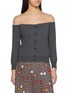 首图 - 点击放大 - MM6 MAISON MARGIELA - Hanging Sheer Overlay Off Shoulder Cardigan