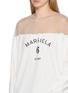  - MM6 MAISON MARGIELA - Long Sleeve Hanging Stockman Logo Sheer Panel Top
