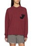 首图 - 点击放大 - KARTIK RESEARCH - Chikankari Long Sleeve Paisley Embroidered Cotton Jersey T-Shirt