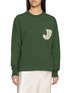 首图 - 点击放大 - KARTIK RESEARCH - Chikankari Long Sleeve Paisley Embroidered Cotton Jersey T-Shirt