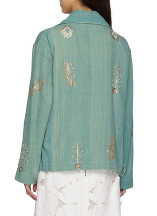 背面 - 点击放大 - KARTIK RESEARCH - Safari Zardozi Embroidered Handwoven Cotton Jacket