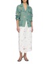模特儿示范图 - 点击放大 - KARTIK RESEARCH - Safari Zardozi Embroidered Handwoven Cotton Jacket