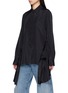 细节 - 点击放大 - EENK - Pleated Layered Multi Way Silk Scarf Shirt