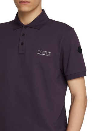  - MONCLER - Logo Cotton Polo Shirt