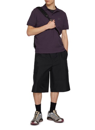 模特儿示范图 - 点击放大 - MONCLER - Logo Cotton Polo Shirt