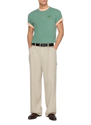 模特儿示范图 - 点击放大 - MAISON LABICHE - Palm Tree Patureau Cotton T-Shirt