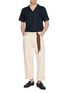 模特儿示范图 - 点击放大 - MAISON LABICHE - Chess Embroidered Open Collar Shirt