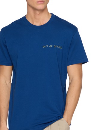  - MAISON LABICHE - Out Of Office Embroidered Popincourt Cotton T-Shirt