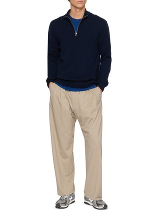 模特儿示范图 - 点击放大 - MAISON LABICHE - Out Of Office Embroidered Popincourt Cotton T-Shirt