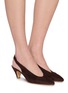 模特儿示范图 - 点击放大 - EQUIL - Palaia 55 Suede Slingback Pumps