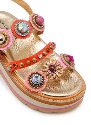 细节 - 点击放大 - KURT GEIGER SHOES - Octavia Slingback Leather Slides