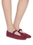 模特儿示范图 - 点击放大 - KURT GEIGER SHOES - Mayfair Suede Mary Janes