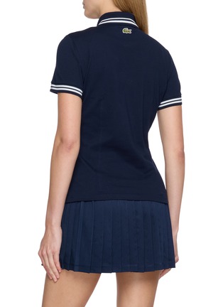 背面 - 点击放大 - LACOSTE SPORT - X Roland Garros Logo Embroidered Contrast Trim Polo Shirt