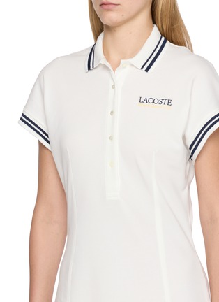  - LACOSTE - X Roland Garros Logo Embroidered Contrast Trim Polo Collar Dress