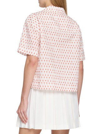 背面 - 点击放大 - LACOSTE SPORT - X Roland Garros Short Sleeve Racket Motif Print Shirt
