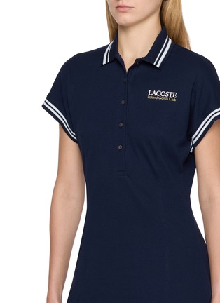  - LACOSTE - X Roland Garros Logo Embroidered Contrast Trim Polo Collar Dress