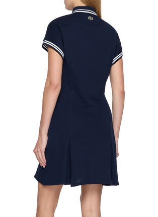 背面 - 点击放大 - LACOSTE - X Roland Garros Logo Embroidered Contrast Trim Polo Collar Dress