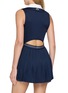 背面 - 点击放大 - LACOSTE - Sleeveless Contrast Collar Pleated Panel Dress