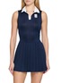 首图 - 点击放大 - LACOSTE - Sleeveless Contrast Collar Pleated Panel Dress
