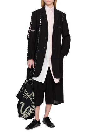 模特儿示范图 - 点击放大 - Y'S - Lace Panel Tailored Jacket