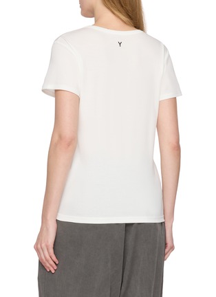 背面 - 点击放大 - Y'S - Square Pattern Cotton T-shirt