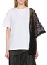 首图 - 点击放大 - Y'S - Lace Panel Cotton Linen T-Shirt
