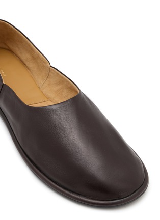 细节 - 点击放大 - THE ROW - 皮革平底鞋