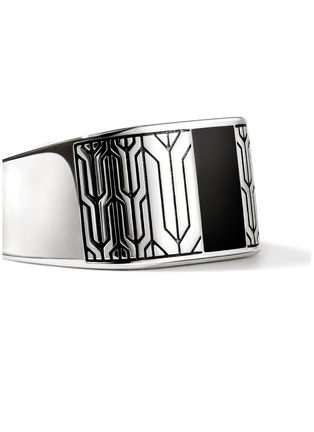 细节 - 点击放大 - JOHN HARDY - Icon 50 Treated Onyx Sterling Silver Signet Ring — Size 10