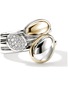 细节 - 点击放大 - JOHN HARDY - Pebble Diamond 14K Gold Sterling Silver Stack Ring Set of 3 — Size 6