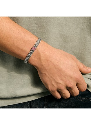  - JOHN HARDY - Icon Treated Ruby Sterling Silver Small Bracelet — Size UM