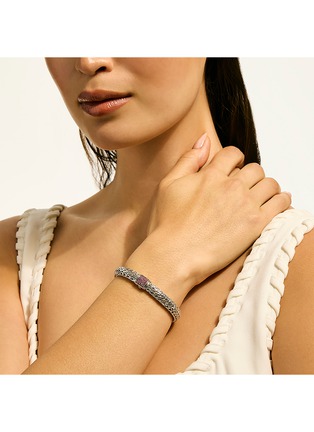  - JOHN HARDY - Icon Treated Ruby Sterling Silver Small Bracelet — Size UM