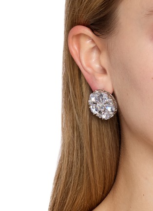 正面 -点击放大 - MM6 MAISON MARGIELA - Crystal Cluster Stud Earrings