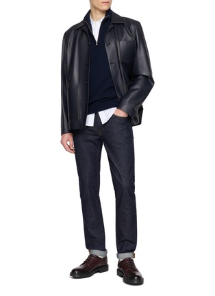 模特儿示范图 - 点击放大 - SUNSPEL - Supima Long Staple Cotton Jersey Shirt