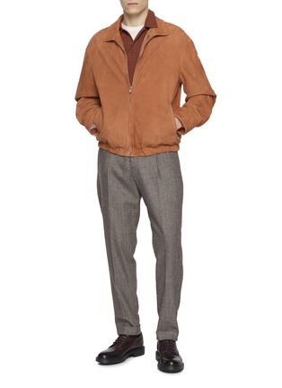 模特儿示范图 - 点击放大 - SUNSPEL - Riviera Supima Cotton Mesh Polo Shirt