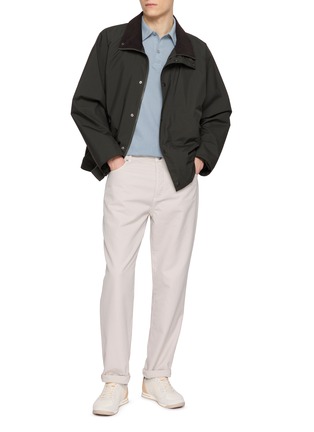 模特儿示范图 - 点击放大 - SUNSPEL - Riviera Supima Cotton Mesh Polo Shirt