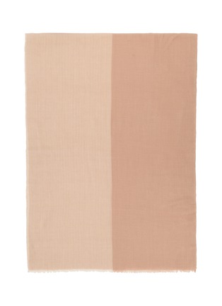 细节 - 点击放大 - LANE’S - Bicolour Herringbone Wool Cashmere Scarf