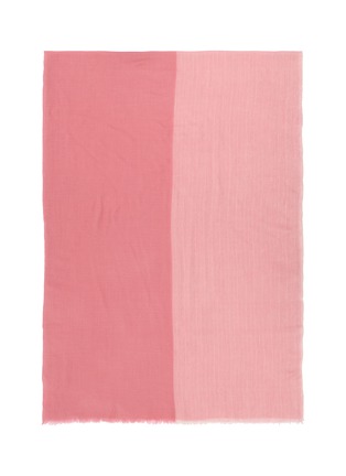 细节 - 点击放大 - LANE’S - Bicolour Herringbone Wool Cashmere Scarf