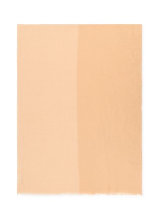 细节 - 点击放大 - LANE’S - Bicolour Herringbone Wool Cashmere Scarf