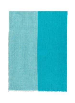 细节 - 点击放大 - LANE’S - Bicolour Herringbone Wool Cashmere Scarf