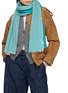 模特儿示范图 - 点击放大 - LANE’S - Bicolour Herringbone Wool Cashmere Scarf